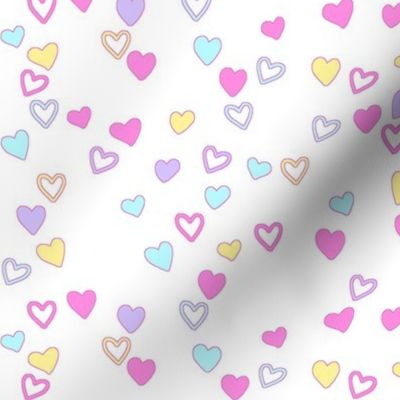 Doodle Hearts Coordinating Pastel