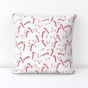 Candy Canes and Crosses on White