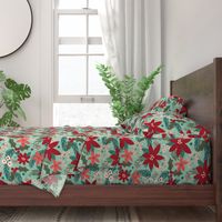 Holly Floral-Teal