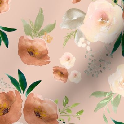 Santa Fe Watercolor Florals // Peach