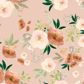 Santa Fe Watercolor Florals // Peach