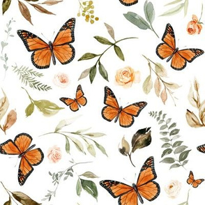 Monarch Butterflies // White