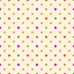 Small polka dots on cream