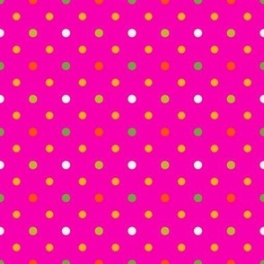 Small polka dots on magenta