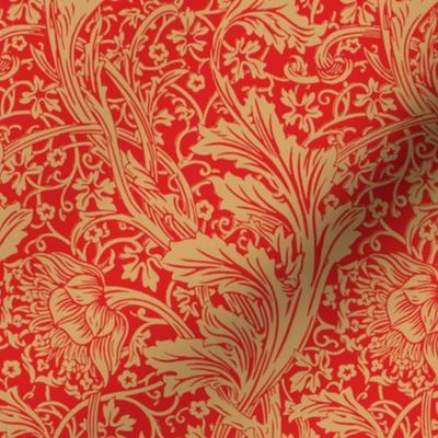 Arcadia ~ William Morris ~ Bespoke Red and Gold 