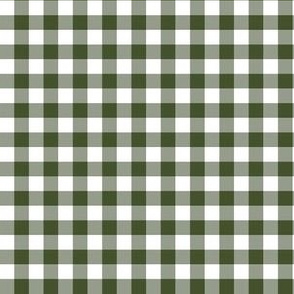 6" Olive Green Gingham