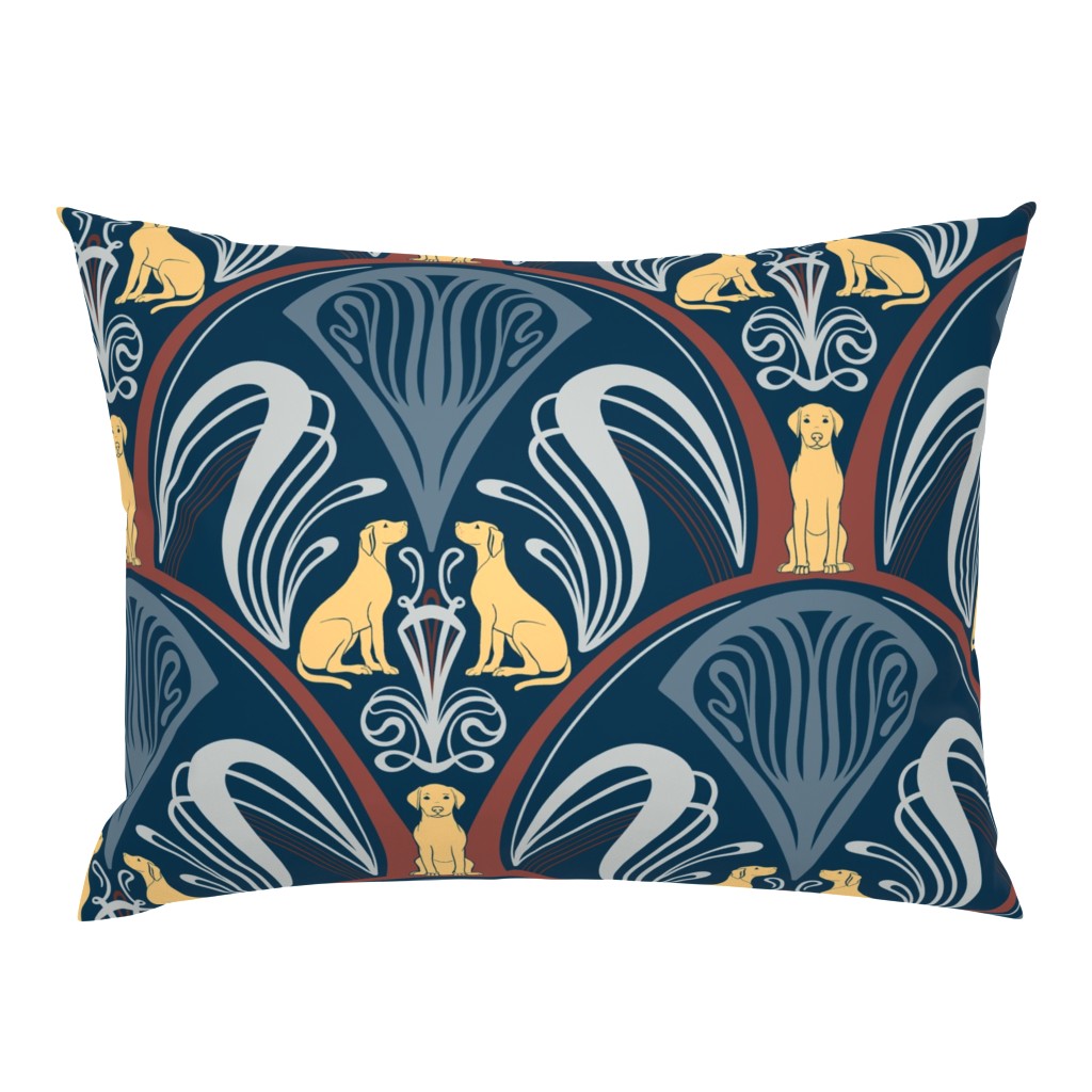 Art Nouveau Retriever in Navy