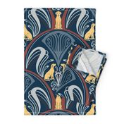 Art Nouveau Retriever in Navy