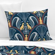 Art Nouveau Retriever in Navy