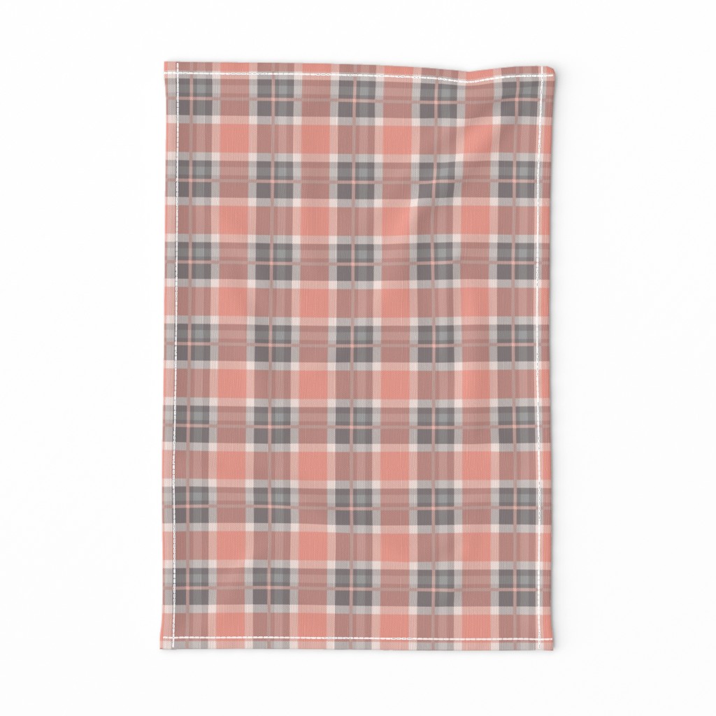 Peach and Brown Plaid V.07