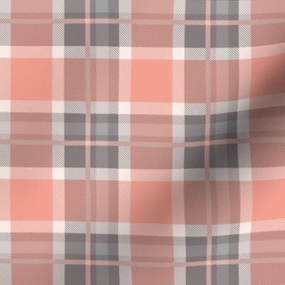 Peach and Brown Plaid V.07