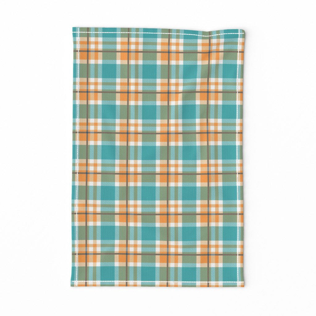 Blue and Orange Plaid V.08