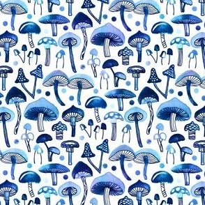 Blue Mushrooms (Small Version) 