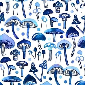 Blue Mushrooms (Large Version) 