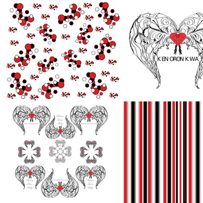 Winged Heart Clusters, Stripes, Dots Coordinates