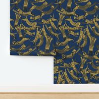 cat party navy gold large