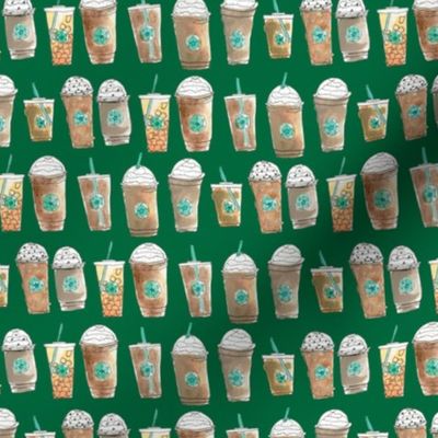 Coffee Cup Line Up in Green