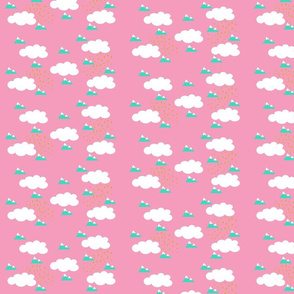 baby nursery clouds Pink