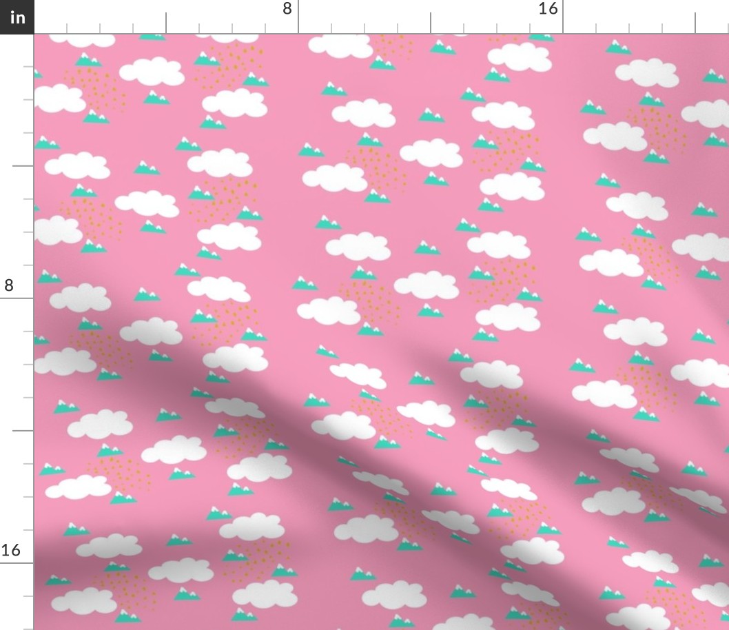 baby nursery clouds Pink