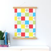 3 inch After every Storm, There is a Rainbow/Rainbow Baby - Wholecloth Cheater Quilt