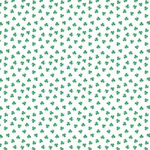 Polka Dot Shamrocks Tiny White