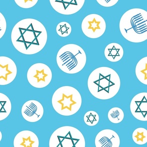 Hanukkah Mix on light blue background