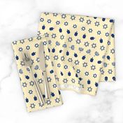 Hanukkah Symbol Mix on cream background