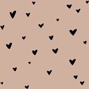 taupe and black hearts