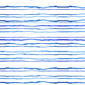 Watercolor blue stripes pattern