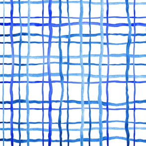 Watercolor blue stripes pattern