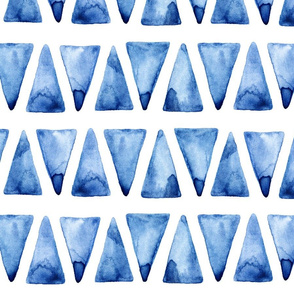 Triangle Watercolor blue pattern