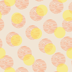 Peach and Yellow Geometric Circles