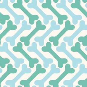 Herring-BONES/mint and light blue/medium