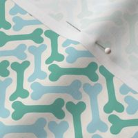 Herring-BONES/mint and light blue/small