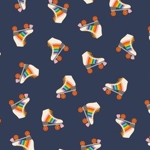 Rainbow Rollerskate Toss - Navy