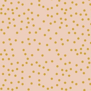 blush mustard dots