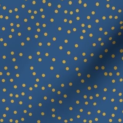 mustard dots on navy 