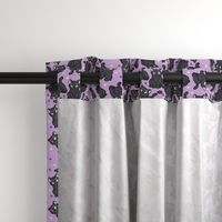 Cute Black Cats on Purple