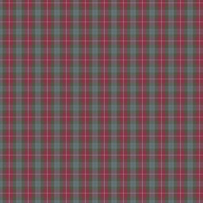 Fraser 1842 red  tartan, 1.5" weathered (1:4 scale)