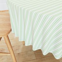 Trendy Large Spearmint Mint Pastel Green French Mattress Ticking Double Stripes