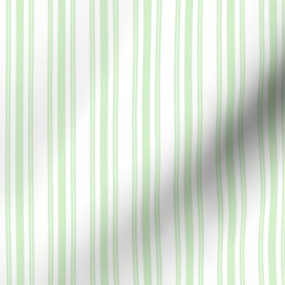 Trendy Large Spearmint Mint Pastel Green French Mattress Ticking Double Stripes