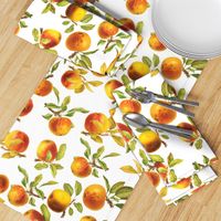 18" Vintage Apples Fruit Pattern White