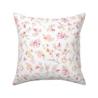 10 " Soft Blush Hand Drawn Watercolor Cherry Blossom Flowers Spring Pattern