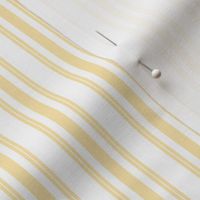 Trendy Large Buttercup Yellow Pastel Butter French Mattress Ticking Double Stripes