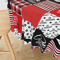 Football//Hustle Hit Never Quit//Cougars - Wholecloth Cheater Quilt