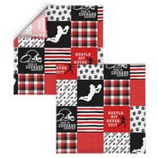 Football//Hustle Hit Never Quit//Cougars - Wholecloth Cheater Quilt