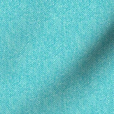 faux tweedy light bright aqua herringbone tweed