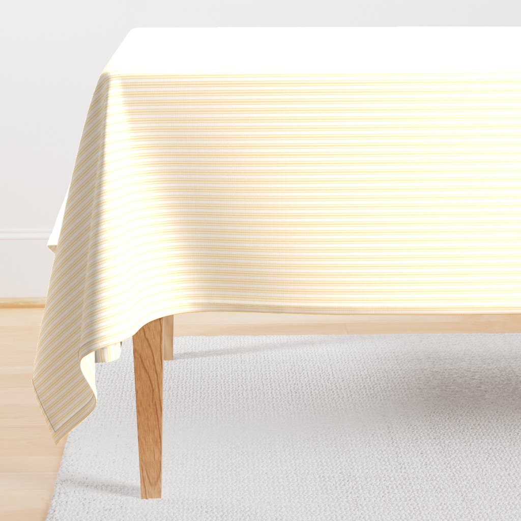 Classic Small Buttercup Yellow Pastel Butter French Mattress Ticking Double Stripes