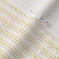 Classic Small Buttercup Yellow Pastel Butter French Mattress Ticking Double Stripes
