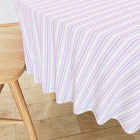 Trendy Large Orchid Lilac  Pastel Purple French Mattress Ticking Double Stripes